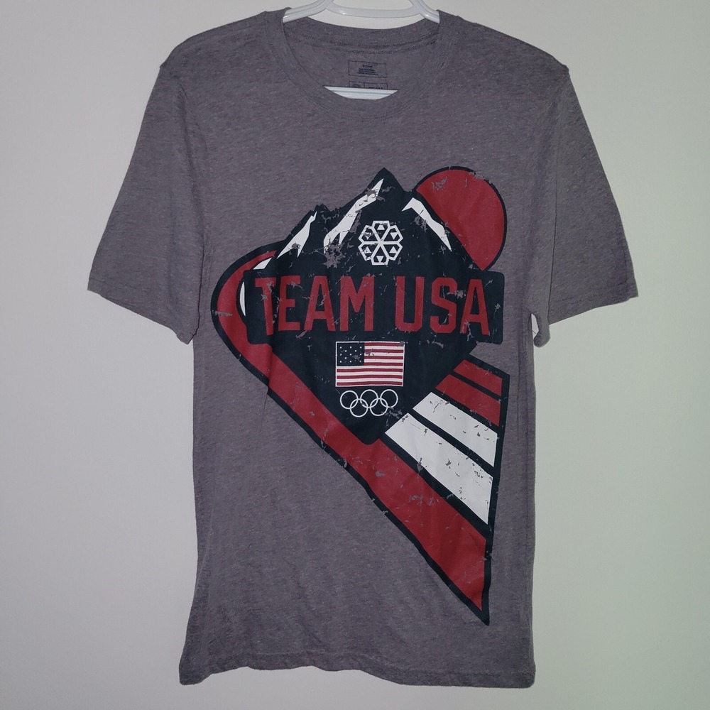 Team Apparel Team USA Olympics Short Sleeve T-Shirt‎ Size Small Gray